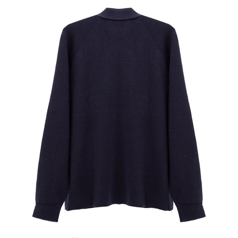 Norse Projects Bjarne Merino Cotton Milano Full Zip Jacket Dark Navy N45-05857004 Degli Uberti